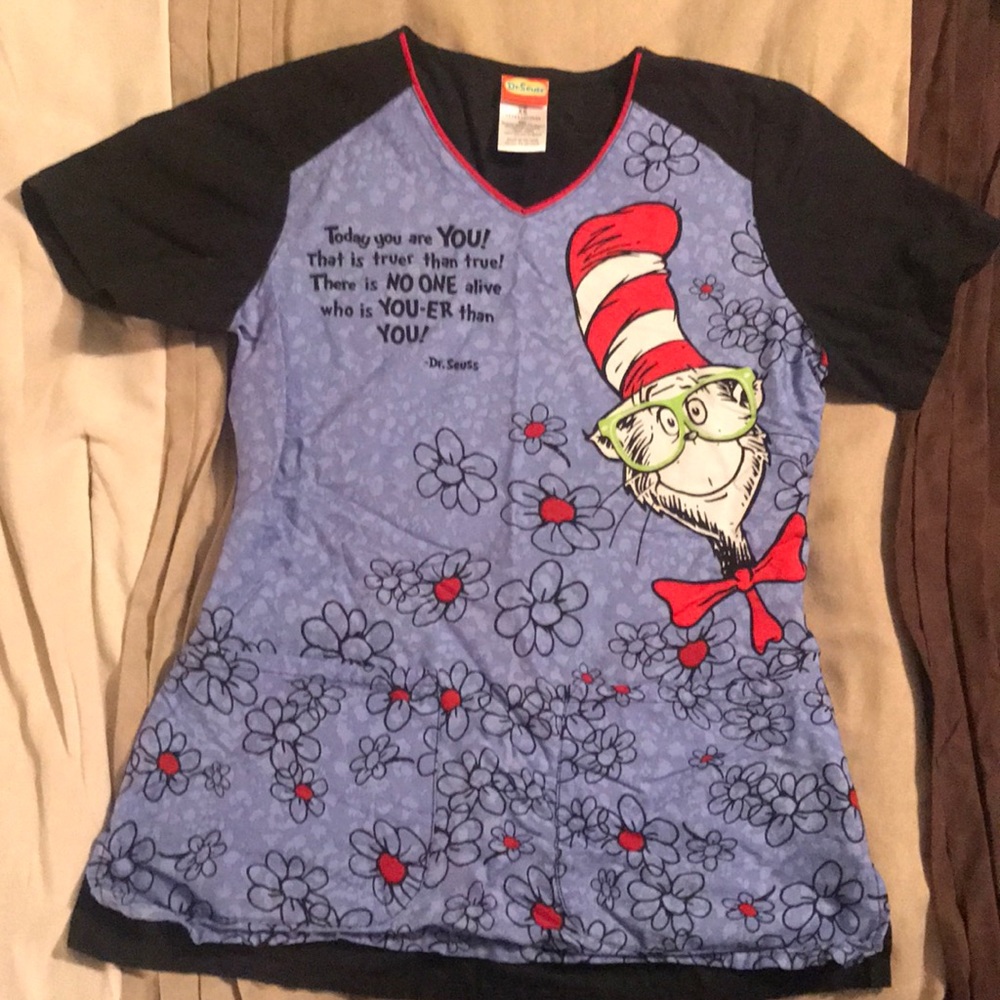 Dr. Seuss scrub top